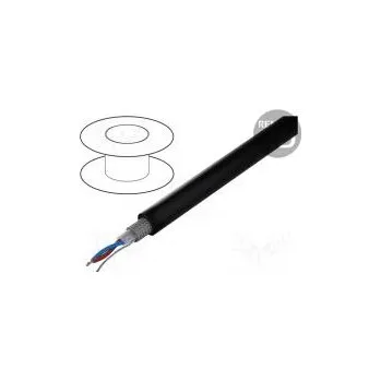 elektrický kabel Vodič DMX Žíla lanko 2x0,35mm2 110Ω -30÷70°C Barva černá