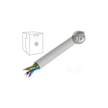 elektrický kabel Vodič BiTLAN,U/UTP 5e přenos dat drát Cu 4x2x24AWG PVC šedá