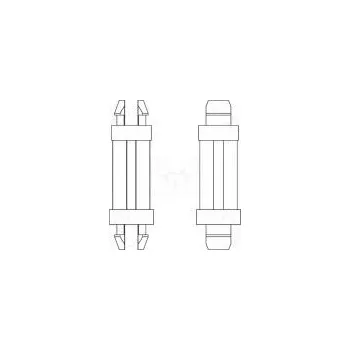 Hmoždinka Rozpěrka PCB polyamid 66 Dl 22,2mm zacvaknutí/zacvaknutí