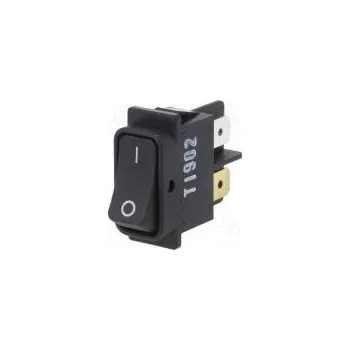 vypínač ROCKER DPST pol 2 ON-OFF 10A/250VAC černá IP40 100mΩ UL94V-2