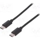 Kabel USB 2.0 z obou stran, USB C vidlice niklovaný 1,8m