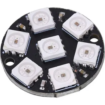 Síťový kabel RGB LED modul-kruh 7bit Neopixel s WS2812