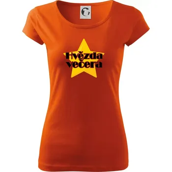 Dámské oblečení Hvězda večera - Dámské triko Pure - XS ( Oranžová )