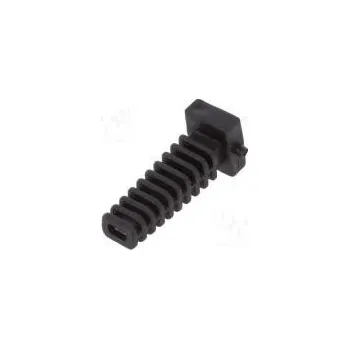 Vývodka elastomer černá Tl.panelu max.2,2mm L 25mm