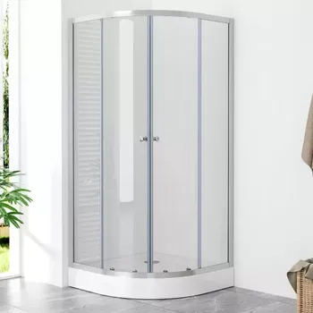 POINT AQUA 90 Clear Čtvrtkruhový sprchový kout s akrylátovou vaničkou a sifonem ZDARMA