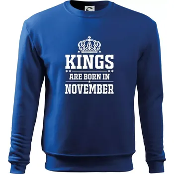 Pánská mikina Kings are born in November - Mikina Essential pánská - XL ( Královská modrá )