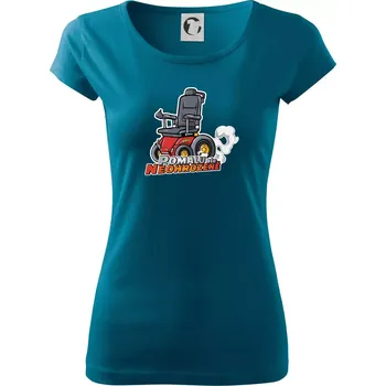 Dámské tričko Pomalu, ale neohroženě - Dámské triko Pure - M ( Petrolejová )