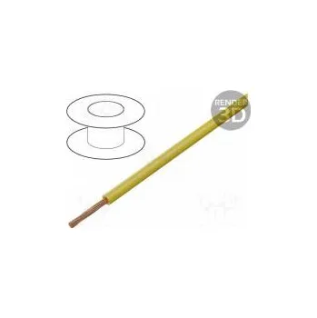 elektrický kabel Vodič FLRY-A licna Cu 1mm2 PVC žlutá 60V 100m Třída 5 2,1mm