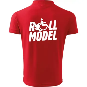 Pánská košile Roll model - Polokošile pánská Pique Polo 203 - 5XL ( Červená )