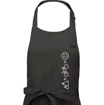 Kuchyňská zástěra Hory kolo úsměv - Pánská zástěra na vaření - Univerzální velikost ( Dřevěné uhlí )