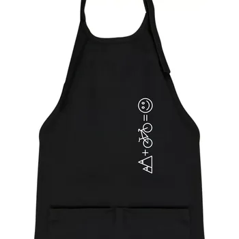 Kuchyňská zástěra Hory kolo úsměv - Dětská zástěra na vaření - Univerzální velikost ( Černá )