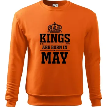 Pánská mikina Kings are born in May - Mikina Essential pánská - S ( Oranžová )