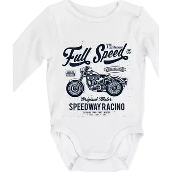 Kojenecký body Full Speed - Body kojenecké s dlouhým rukávem - Dlouhý r. do 3 měs ( Bílá )