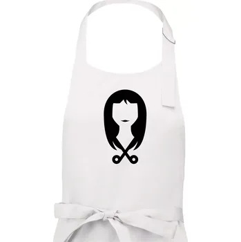 Kuchyňská zástěra Dámská kadeřnice - Pánská zástěra na vaření - Univerzální velikost ( Bílá )