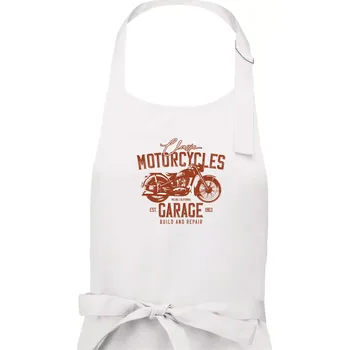 Kuchyňská zástěra Garage build and repair - Pánská zástěra na vaření - Univerzální velikost ( Bílá )