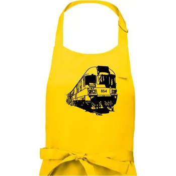 Kuchyňská zástěra Vlak 854 bok - Dámská zástěra na vaření - Univerzální velikost ( Žlutá )