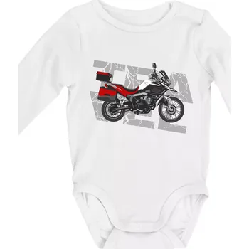 Kojenecký body Cestovní enduro červená - Body kojenecké s dlouhým rukávem - Dlouhý r. do 3 měs ( Bílá )