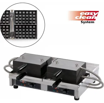 Vaflovač Vaflovač dvojitý elektrický Krampouz EasyClean, sklopný 180°, madlo I, 4x6 Lutych Paty