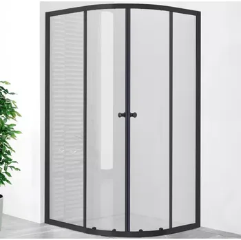 POINT AS BLACK 100x80 Clear Asymetrická sprchová zástěna