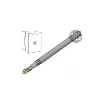 Síťový kabel Vodič F/UTP 5e drát Cu 4x2x24AWG PVC šedá 305m Økab 5,6mm