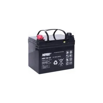 Záložní baterie NERBO olověný akumulátor AGM 12V 36Ah bezobslužný 195x130x163mm
