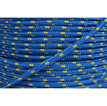 Železářství Šňůra PPV 6mm s jádrem modrá žlutá tečka