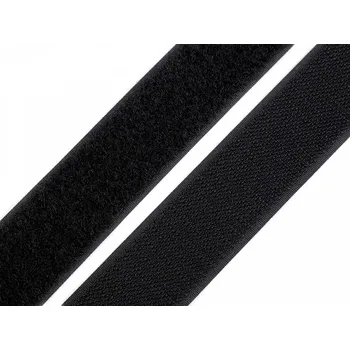 Zip Suchý zip háček + plyš - 30mm - černý - 1m