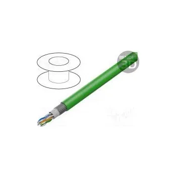 Síťový kabel Vodič HELUKAT® 500S,SF/FTP 6a lanko Cu 4x2x26AWG PUR zelená