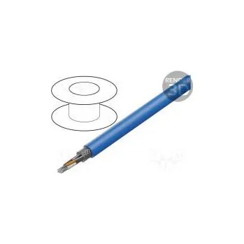 Síťový kabel Vodič ETHERLINE® HEAT,S/FTP 7 lanko Cu 4x2x24AWG PUR modrá