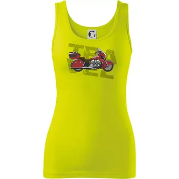 Cestovní motorka Amerika červená - Dámské tílko - S ( Limetková )