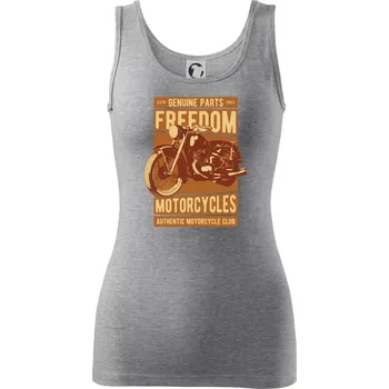 Dámské tričko Motorcycles freedom - Dámské tílko - XL ( Tmavě šedý melír )