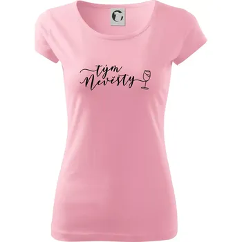 Dámské tričko Tým nevěsty bílé víno - Dámské triko Pure - XS ( Růžová )
