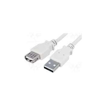 Datový kabel Kabel USB 2.0 USB A zásuvka, vidlice USB A easy niklovaný