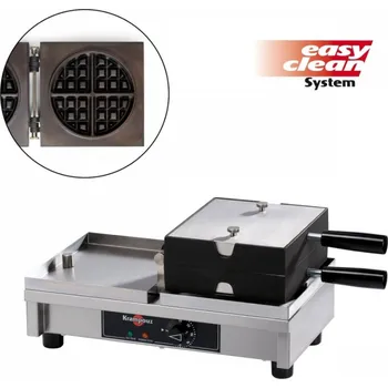 Vaflovač Vaflovač elektrický Krampouz EasyClean, sklopný 180°, madlo I, 4x8 Kulatá