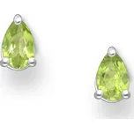 Prstýnkárna DROP Olivín Stříbrné náušnice s olivínem AG925 ≤ 0,5 g