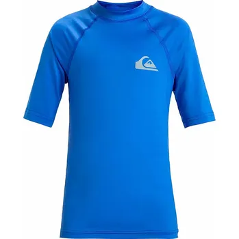 Rashguard Chlapecké lycrové triko Quiksilver, krátký rukáv - 8 let modrá