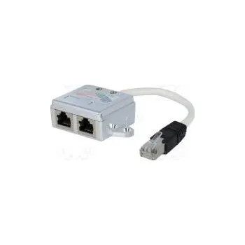 Elektrická zásuvka Rozbočovač Kat 5 stíněný RJ45 zásuvka x2,RJ45 vidlice