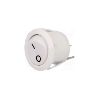 vypínač ROCKER SPST pol 2 OFF-(ON) 10A/250VAC bílá není 50mΩ UL94V-2