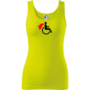 Dámské tričko Super vozíčkář - Dámské tílko - 2XL ( Limetková )
