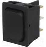 ROCKER DP3T pol 3 ON-OFF-ON 16A/250VAC černá IP40 není 100mΩ