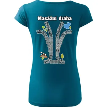 Dámské tričko Masážní dráha - Dámské triko Pure - XS ( Petrolejová )