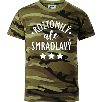 Chlapecké tričko Roztomilý, ale smradlavý - Dětské maskáčové triko - 122 cm/6 let ( Zelený maskáč )