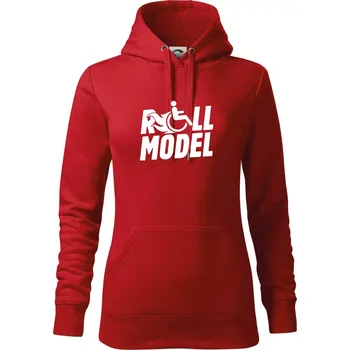 Dámská mikina Roll model - Mikina dámská Cape s kapucí - M ( Červená )