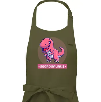 Kuchyňská zástěra Dinosauří rodina - ségra - Dámská zástěra na vaření - Univerzální velikost ( Khaki )