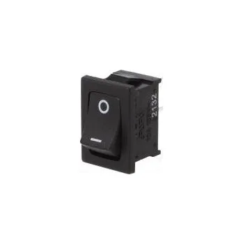 vypínač ROCKER SPST-NO pol 2 OFF-ON 4A/250VAC černá 30mΩ -20÷55°C