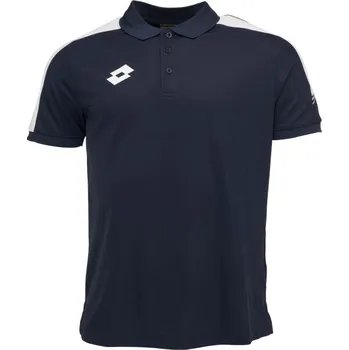 Pánské polo tričko Lotto ELITE PLUS POLO SHIRT XXL Tmavě modrá, Bílá
