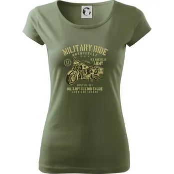 Dámské tričko Military Ride - Dámské triko Pure - S ( Khaki )