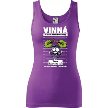 Dámské tričko Vinná réva odsouzena Rulandské bílé - Dámské tílko - L ( Fialová )
