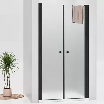 Sprchové dveře BETA Black 100 Grape Sprchové dveře do niky dvoukřídlé černé