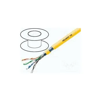 elektrický kabel Vodič F/UTP,HELUKAT® 155 5e drát Cu 4x2x24AWG PVC žlutá 305m